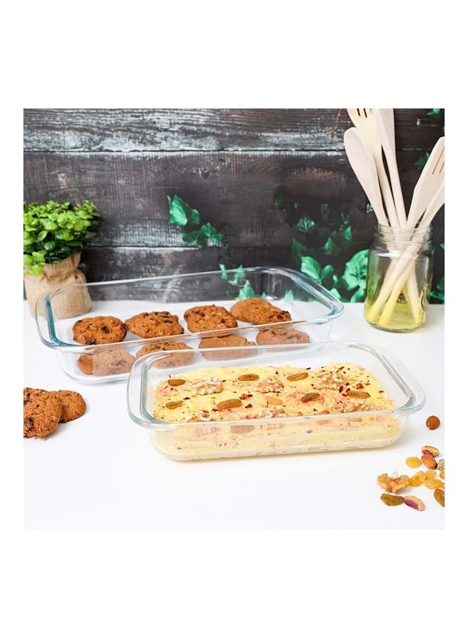 هوم بوكس طقم أطباق الخبز الزجاجية الملكية مكون من قطعتين - Image 4