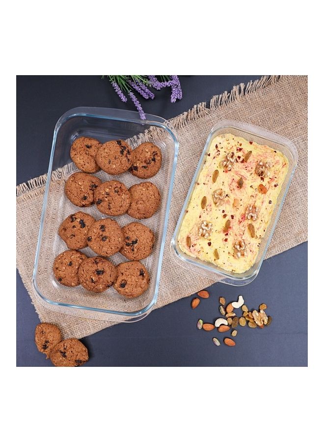 هوم بوكس طقم أطباق الخبز الزجاجية الملكية مكون من قطعتين - Image 5