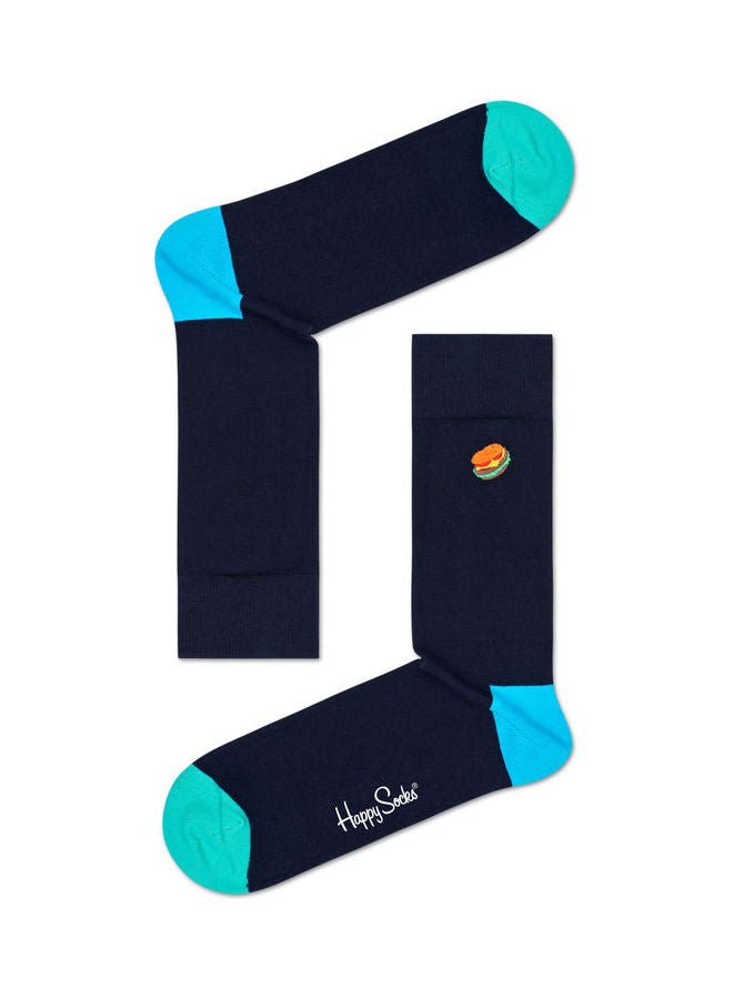 Happy Socks Embroidery Hamburger Socks Multicolour - Image 1