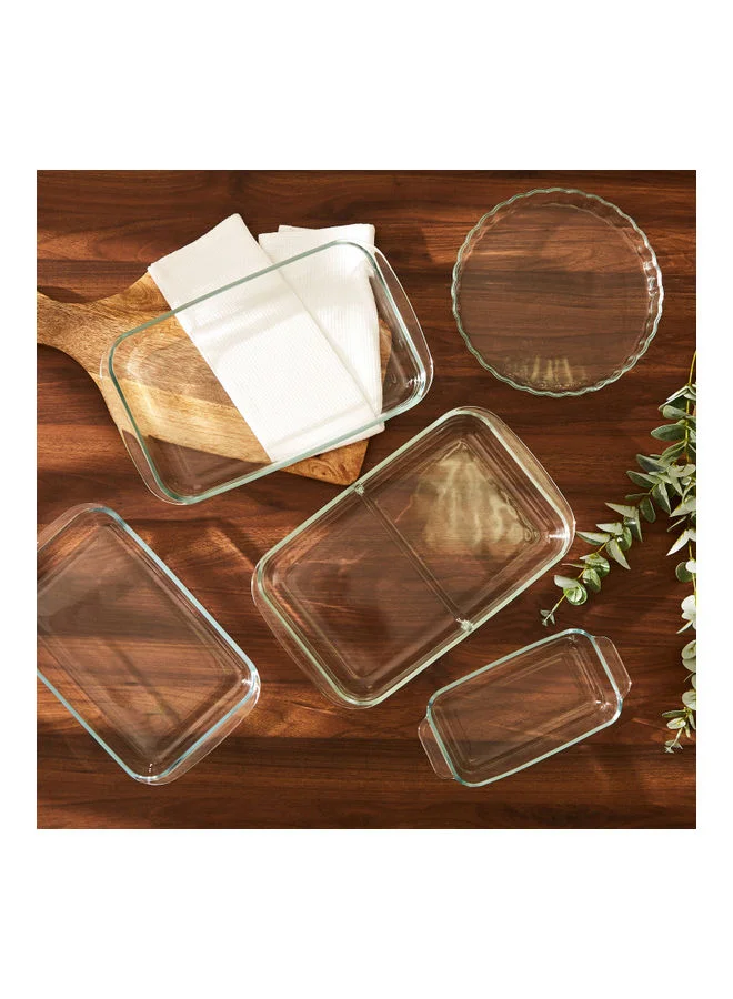 Home Box 2-Compartment Bakeology Rectangular Baking Dish Clear 39.4x23.7x5cm