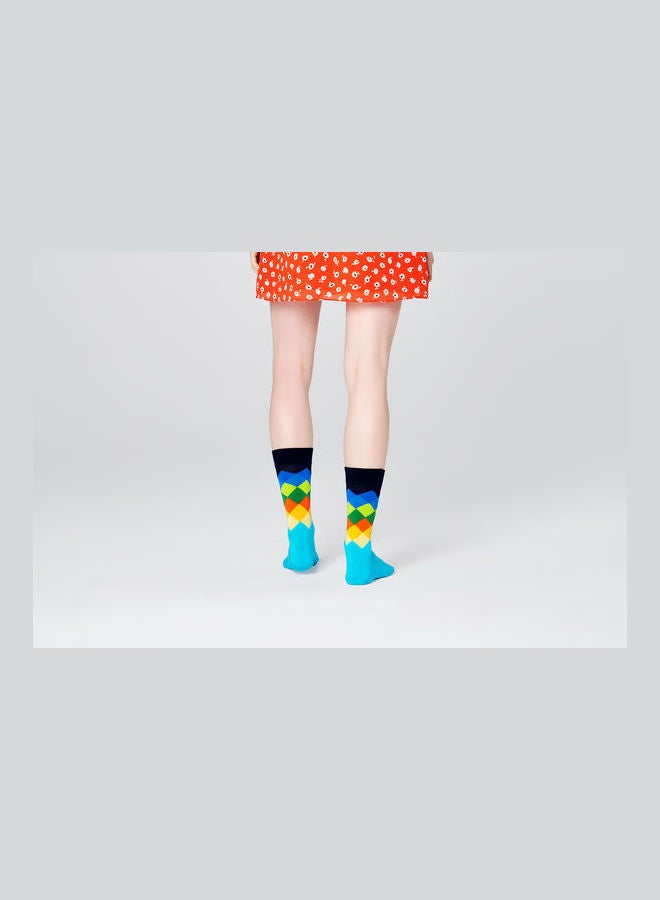 Happy Socks Faded Diamond Socks Multicolour - Image 2