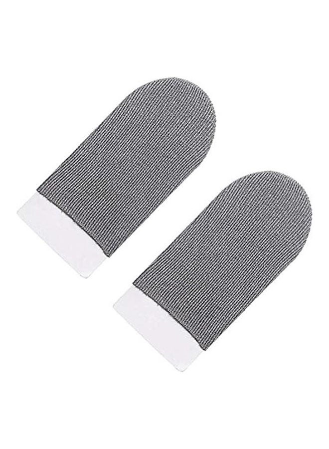 stretchable Mobile Phone Finger Pubg Gaming Gloves Touch Screen Thumb Sleeve for Fortnite Gatillos Breathable Finger Controller ( 1 set ) 