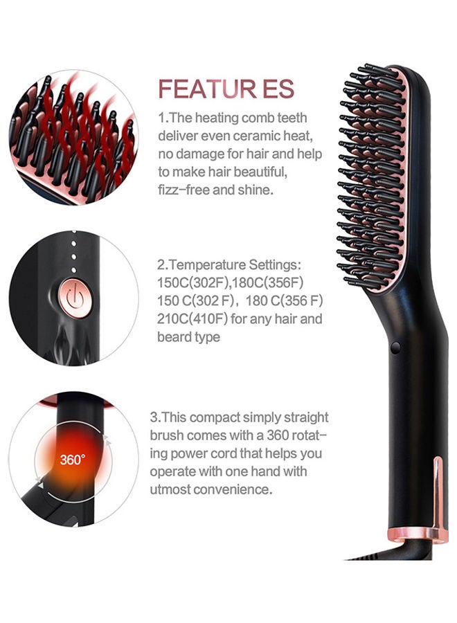 Arabest Multifunctional Hot Heating Beard and Hair Straightening Comb Black 26.2 x 5.2 x 8.2cm - Image 4