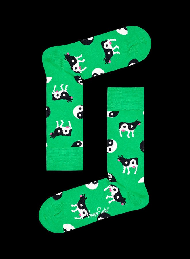 Happy Socks Ying Yang Cow Socks Multicolour - Image 1