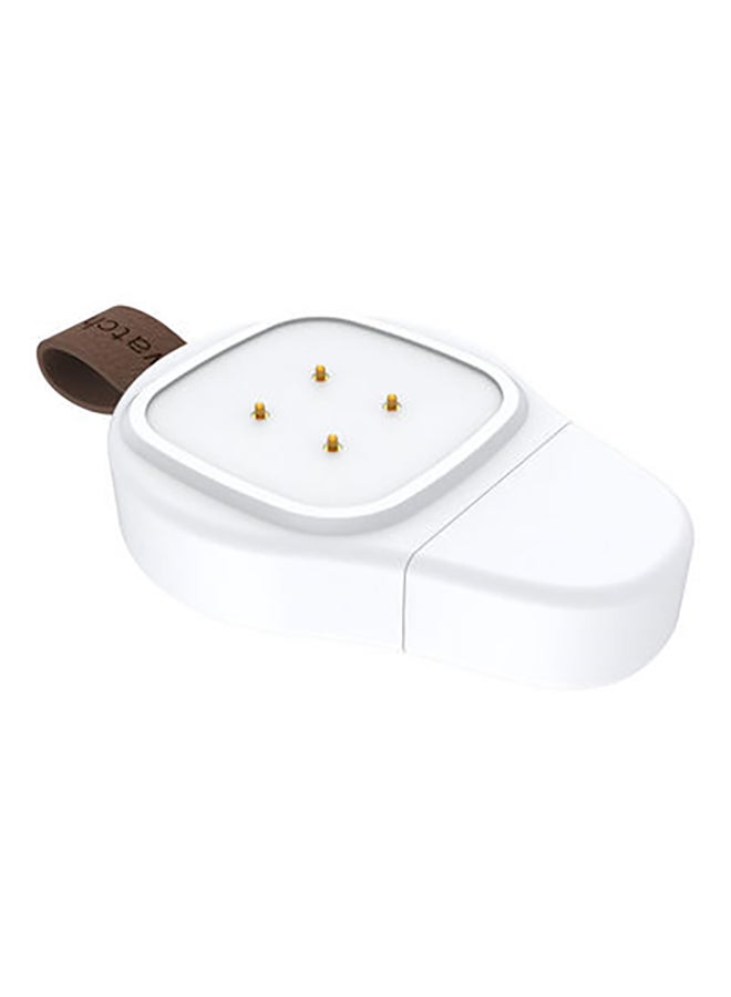 Generic Travel Cordless Car Charger Compatible with Versa 3 Smartwatch White  - Image 1