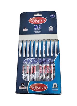 10- Piece Premium Quality X1 Ball Point Pen Blue - v1641298437/N52272048A_1