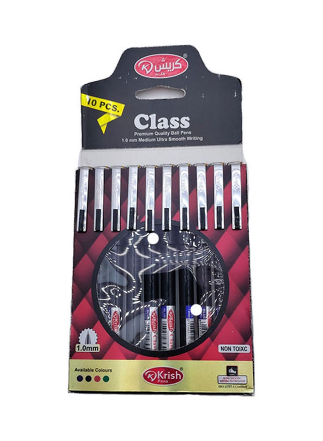 Krish 10- Piece Premium Quality Ball Point Pen Black - Image 2
