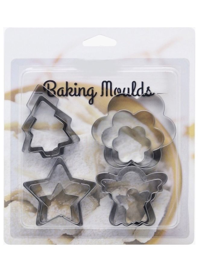 Home Box 12-Piece Bakeology Cookie Cutter Set Silver - Image 2