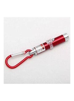 2In1 Led Laser Pen Pointer Flashlight Torch Beam Light Keychain Red