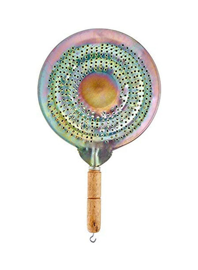 Samer Round Burning Rice Preventer With Wooden Handle Multicolor - Image 1