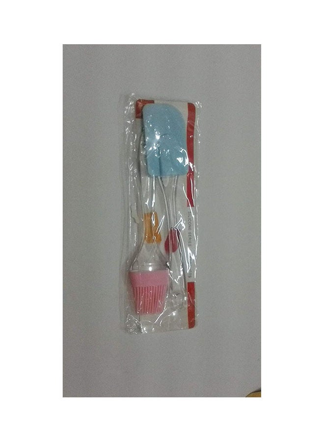 Set Of Silicone Spatula And Brush Blue- Pink - Image 2