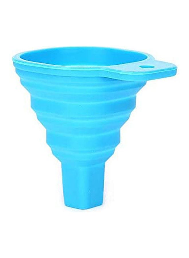 Generic Gel Foldable Collapsible Style Funnel Light Blue 