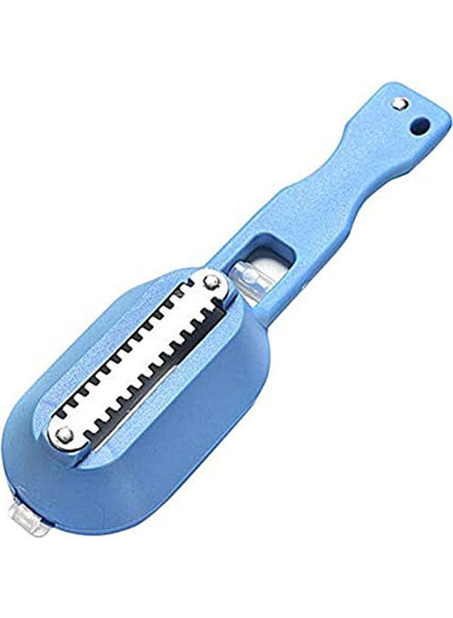 Solution Fish Scale Remover With Cutting Knife Blue