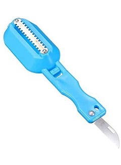 Generic Solution Fish Scale Remover With Cutting Knife Light Blue 