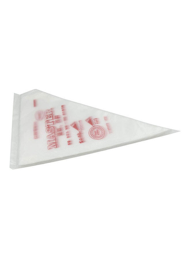 مورلايف Disposable Plastic Cake Cookies Cupcakes Baking Icing Decorating Piping Bag White  - Image 2