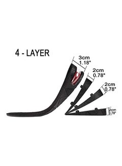 AIWANTO Increase Insoles Variable Height 4 Layer Black  - Image 2