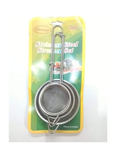 Tea Strainer Set Of 3 Pcs Different Sizes Silver