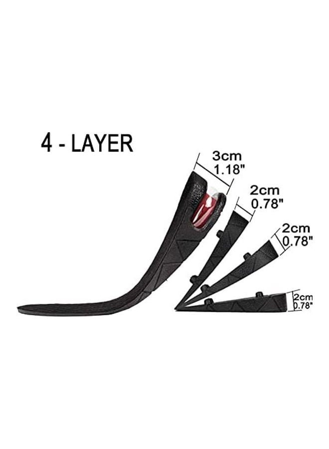 AIWANTO - Increase Insoles Variable Height 4 Layer Black - Image 1