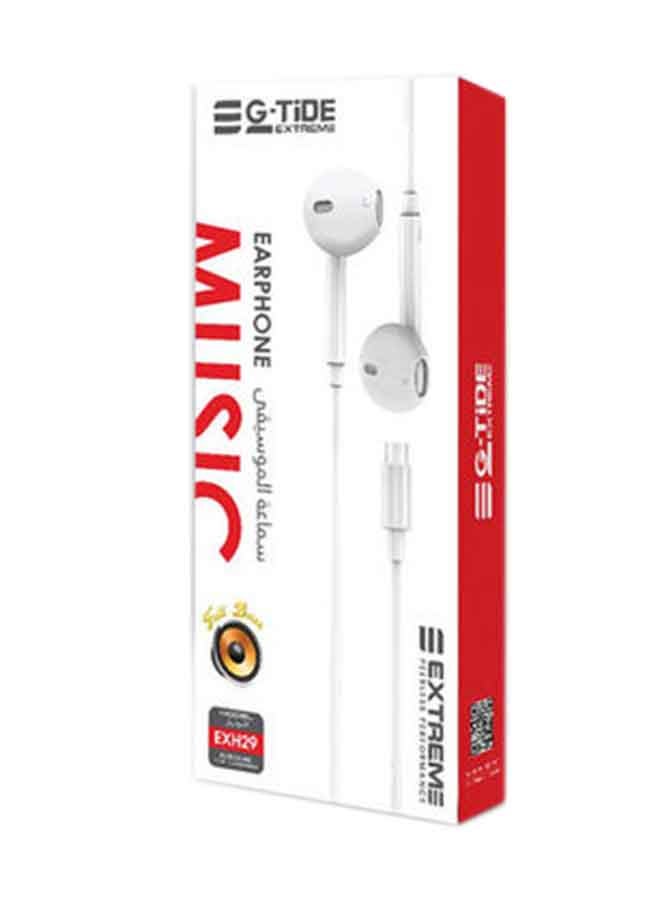 جي تايد إكستريم سماعة أذن داخلية سلكية بمنفذ Type-C مزودة بميكروفون أبيض - Image 5