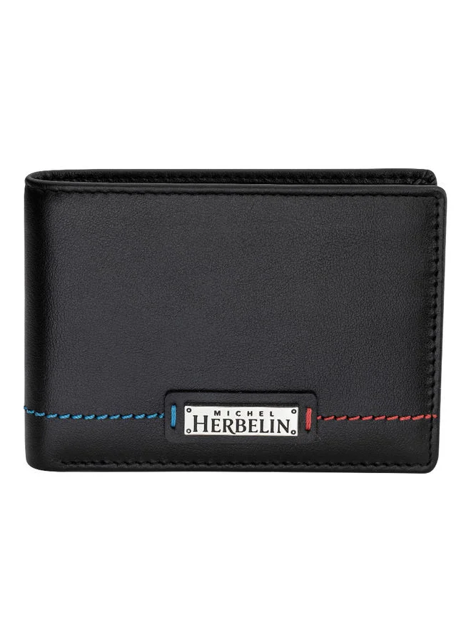 MICHEL HERBELIN Small Slim Wallet Black