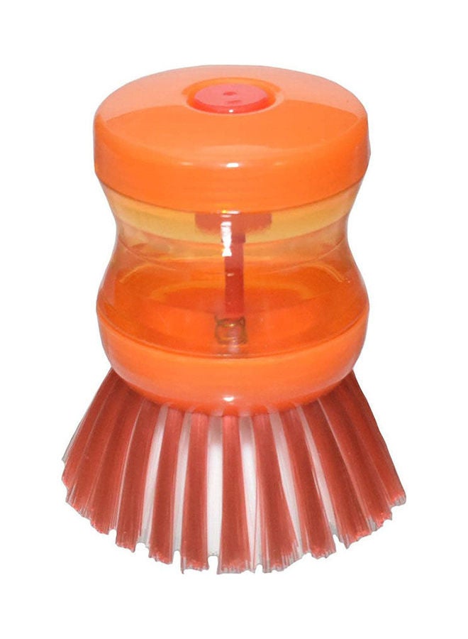 فرشاة لغسيل الأطباق مُزوّدة بموزع صابون أحمر