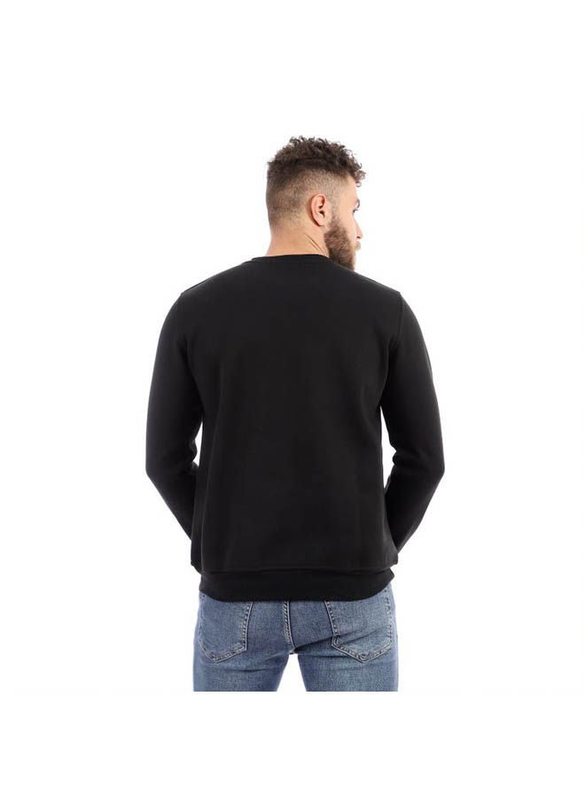 Caesar - Round Melton Sweatshirt Printed Watch Black - Image 1