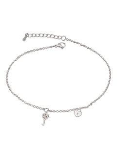Alissa Heart Key Anklet