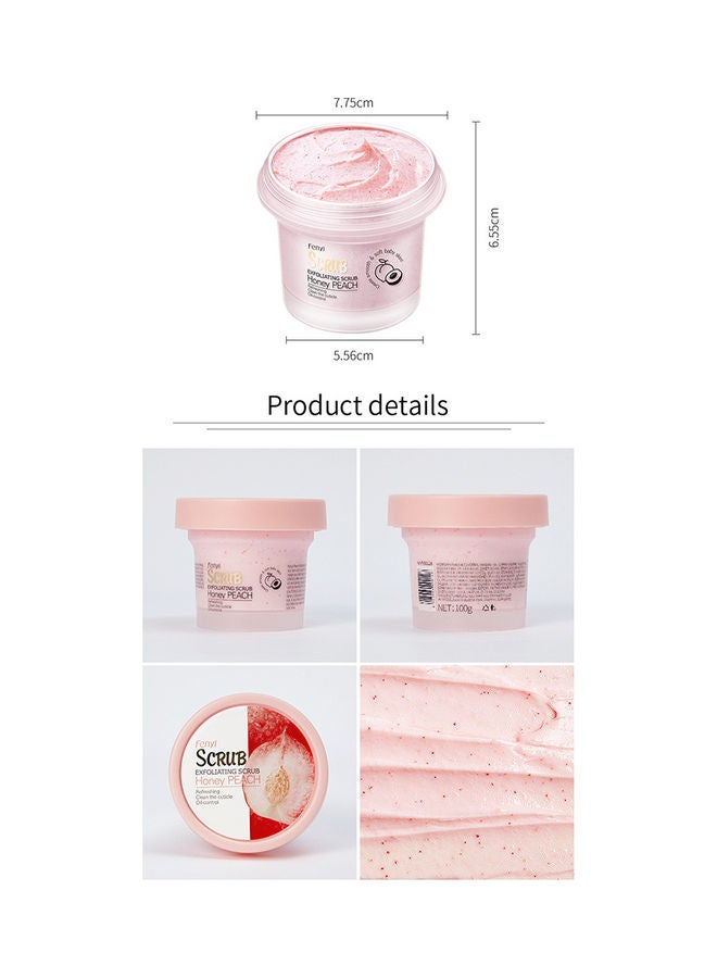 فيني مقشر بخلاصة العسل والخوخ وردي 100جرام - Image 2