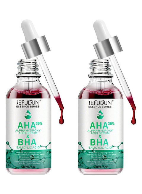 2-Piece 30% Alpha Hydroxy and Salicylic Acid Repair Facial Serum Purple 60ml