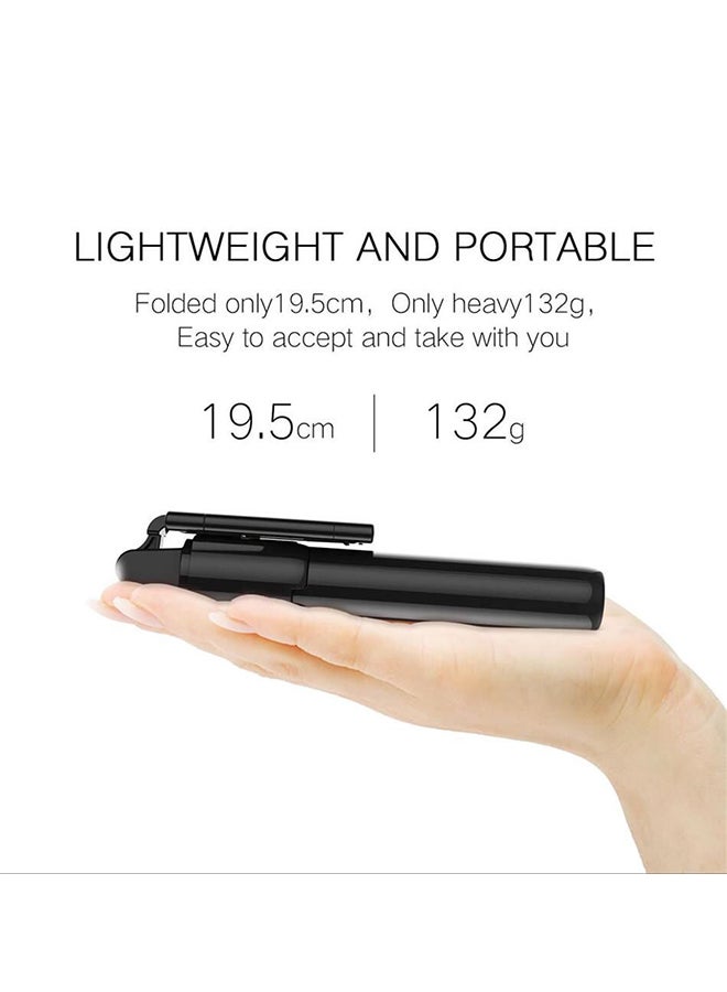 Generic - 5-Section Extendable Mini Selfie Stick/Tripod Stand With Remote Black - Image 1