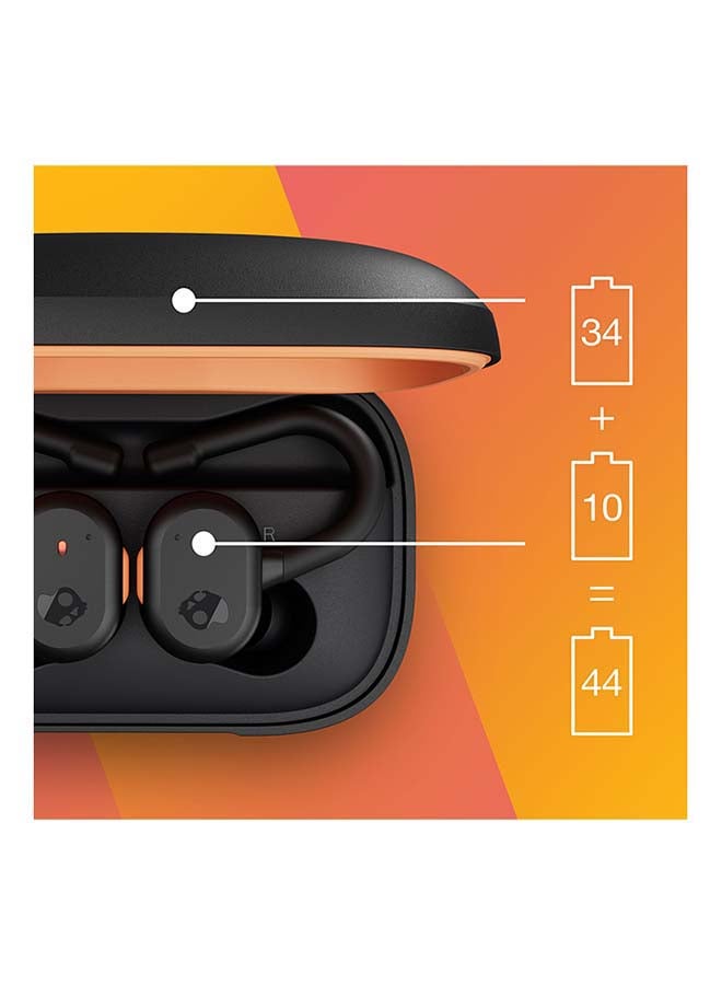 سكل كاندي سماعة أذن داخلية إيربادز رياضية بتقنية لاسلكية حقيقية بوش أكتيف مع إمكانية التحكم الصوتي دون استخدام اليدين أسود ترو/ برتقالي - Image 5