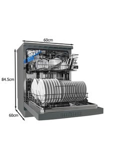كاندي غسالة أطباق من الستانلس ستيل بسعة 13 لتراً 2150 W CDPN 2D360PX-19 رمادي  - Image 2