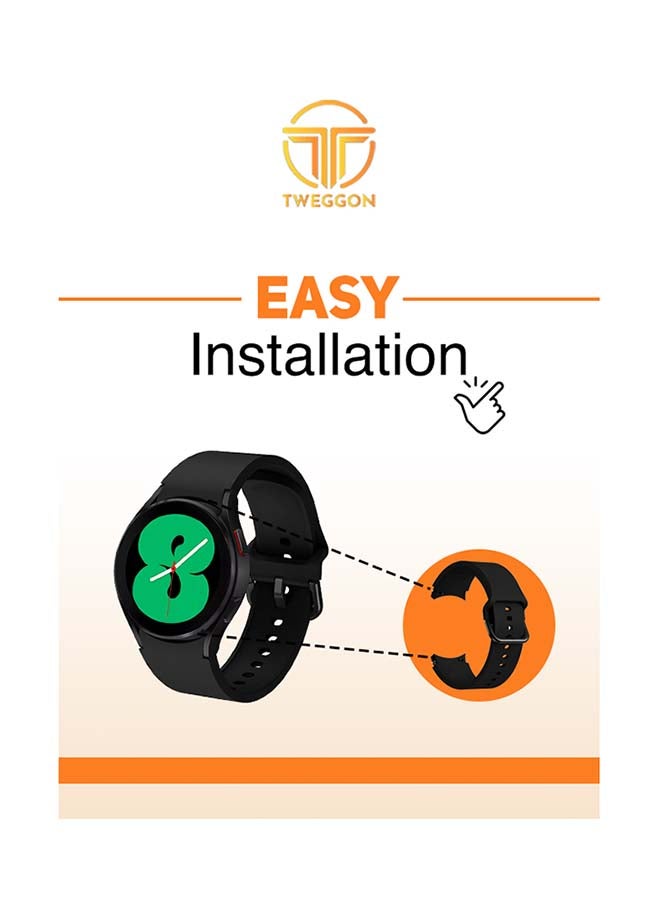 TWEGGON Replacement Silicon Band 20mm With Colorfull Buckle For Galaxy Watch 4/Active 2 Wine Red  - Image 2