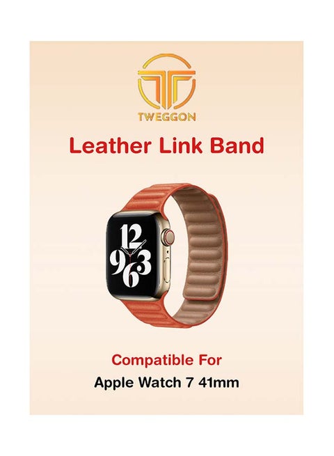 Replacement  Leather Link Apple Watch Band Series 8 & 7 41/40/38mm Jaipur
