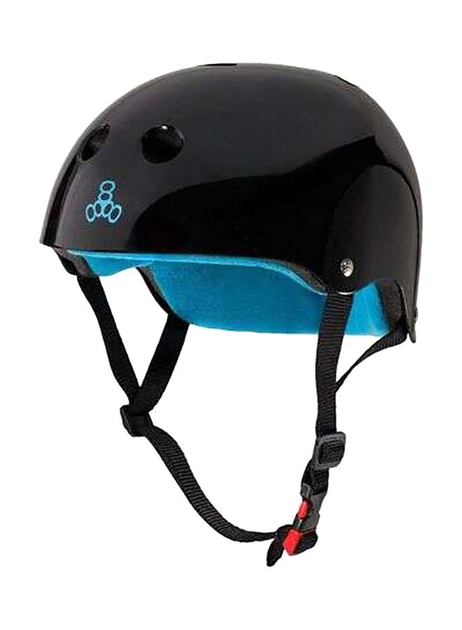 Triple 8 The Certified Sweatsaver Black Glossy Helmet For Skateboarding, Bmx, And Roller Skating – Xs / S  - Image 1