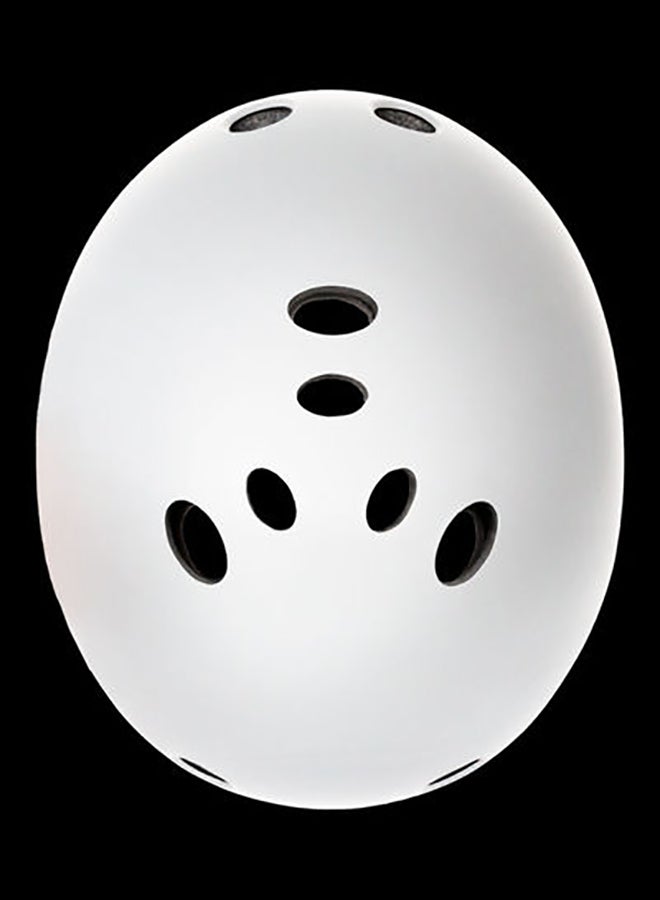 Triple 8 The Certified Sweatsaver White Rubber Helmet For Skateboarding, Bmx, And Roller Skating – S / M  - Image 4