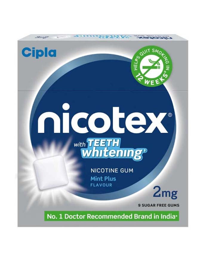 Cipla Pack of 10 Nicotex Ultra Mint Nicotine Gums - Image 1