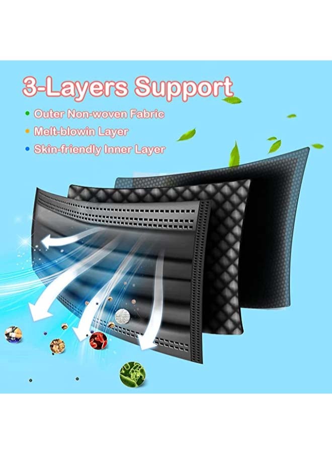 دادا 50-Piece Kids Disposable Mask, Black - Image 3