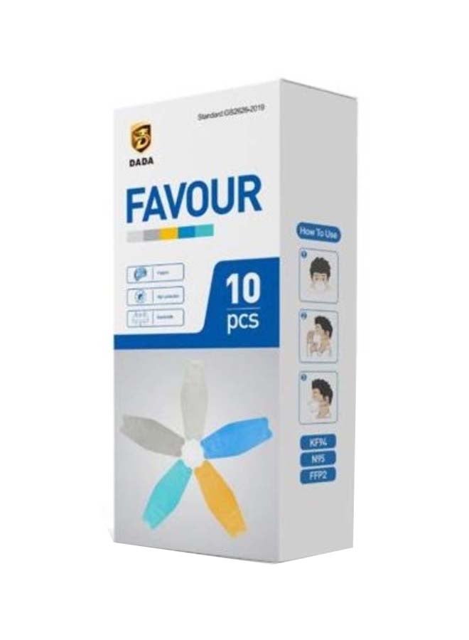 Dada 10 Piece Favour KN95 Disposable Face Mask, Multicolour  - Image 2