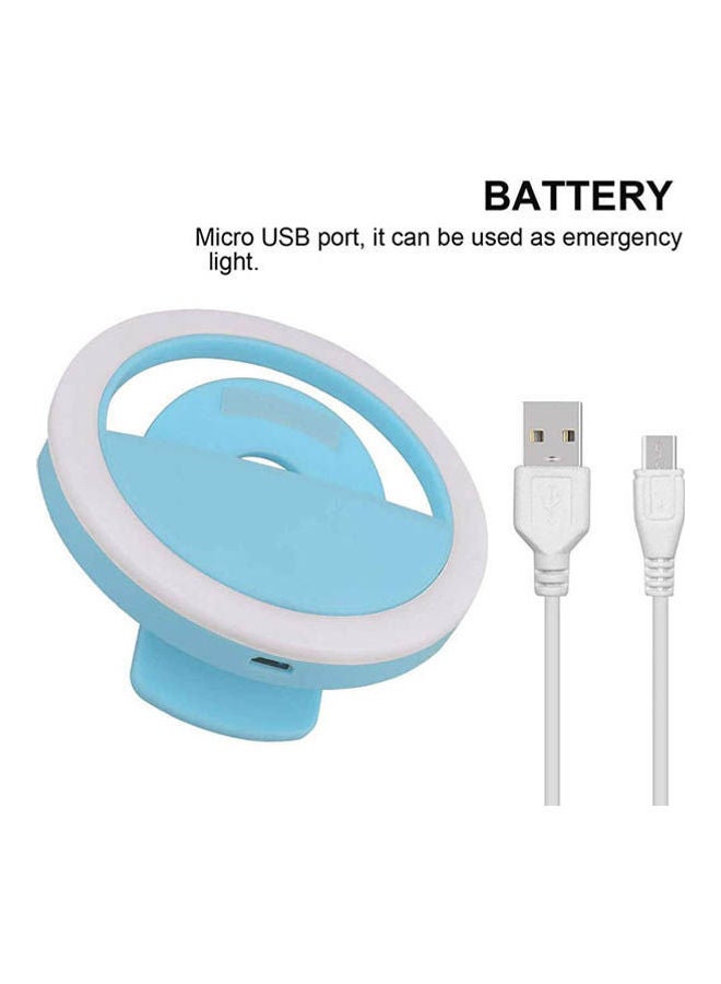 Sinogoodies Phone Selfie Light Portable Clip-On Flash Led Phone Ring Light For Mobile Phone Blue - Image 2