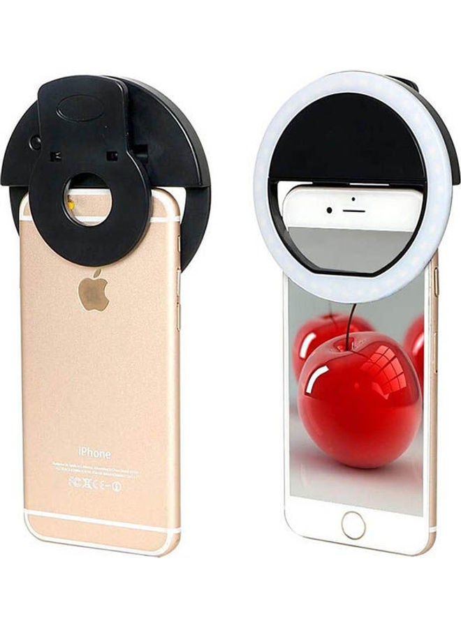 Usb Rechargeable 36 Leds Novelty Cell Phone Camera Ring Selfie Fill Led Flash Fill Light For Iphone Ios Android Smartphone White-Black  - Image 2