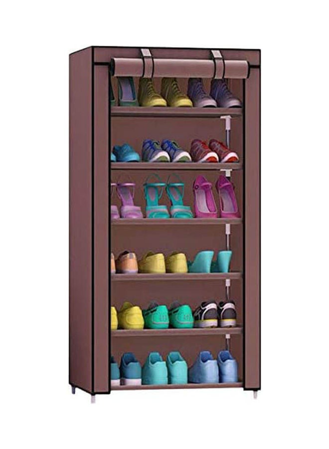 Single Door Dust-Proof Reinforced Simple Shoe Rack Brown 110 x 60cm - v1641382862/N52352678A_1