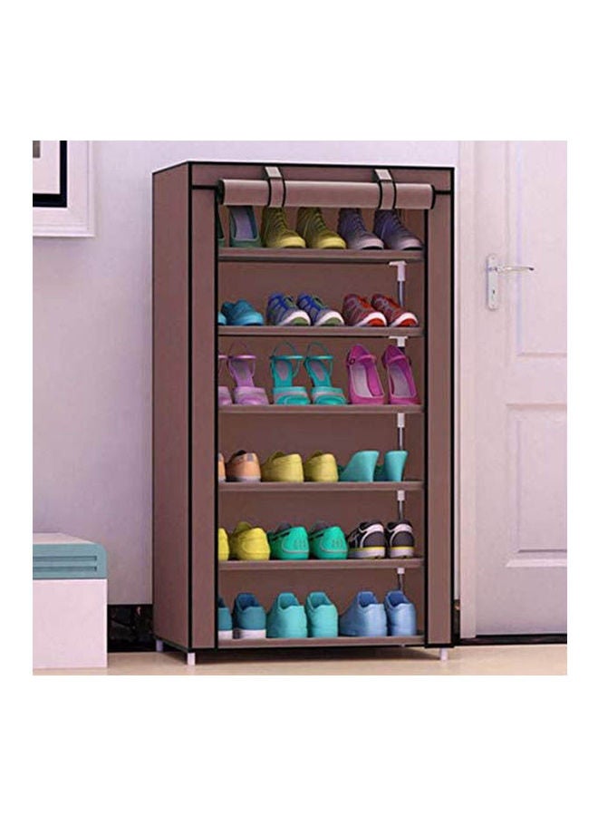 Generic Single Door Dust-Proof Reinforced Simple Shoe Rack Brown 110 x 60cm  - Image 2
