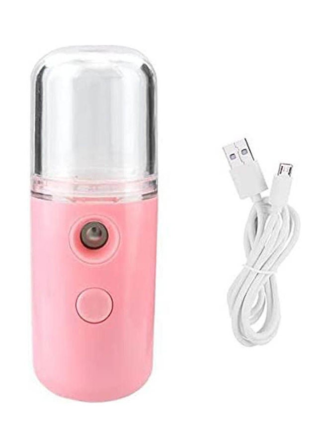 نانو بخاخ لترطيب الوجه بتصميم محمول باليد مع منفذ Usb وردي 60جرام - Image 1