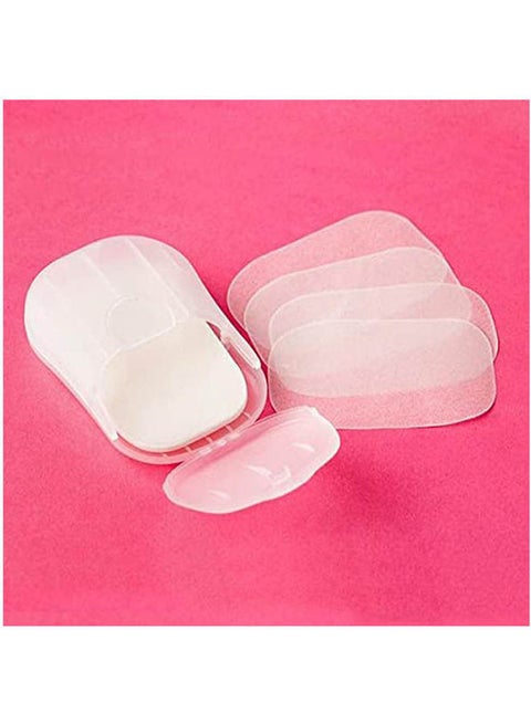Washing Hand Travel Slices Sheets Foaming Box Paper Soap White 45grams