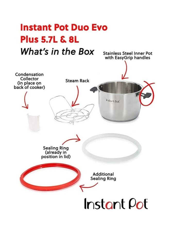 Instant Pot - Duo Evo Plus Multi-Use 10 In 1 Pressure Cooker 7.6 L 1400.0 W 7.6L Silver - Image 1