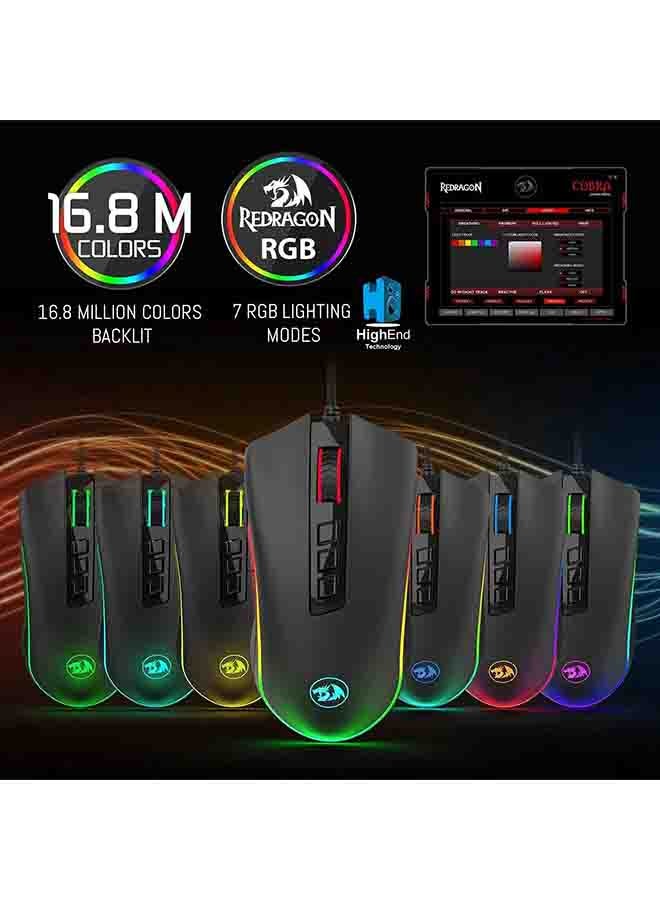 REDRAGON - Cobra Chroma 12.400 Dpi, 7 Programmable Buttons Gaming Mouse - Image 1