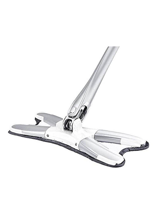 Mop Water Absorbent Sponge Head Mop Folding Mop Household Absorbent Mop Hand-Free Mop Cotton Towel Holder Silver - Image 1