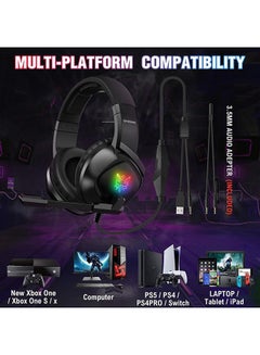 onikuma K19 Gaming Wired Headset With Microphone For PS4/PS5/XOne/XSeries/NSwitch/PC  - Image 4