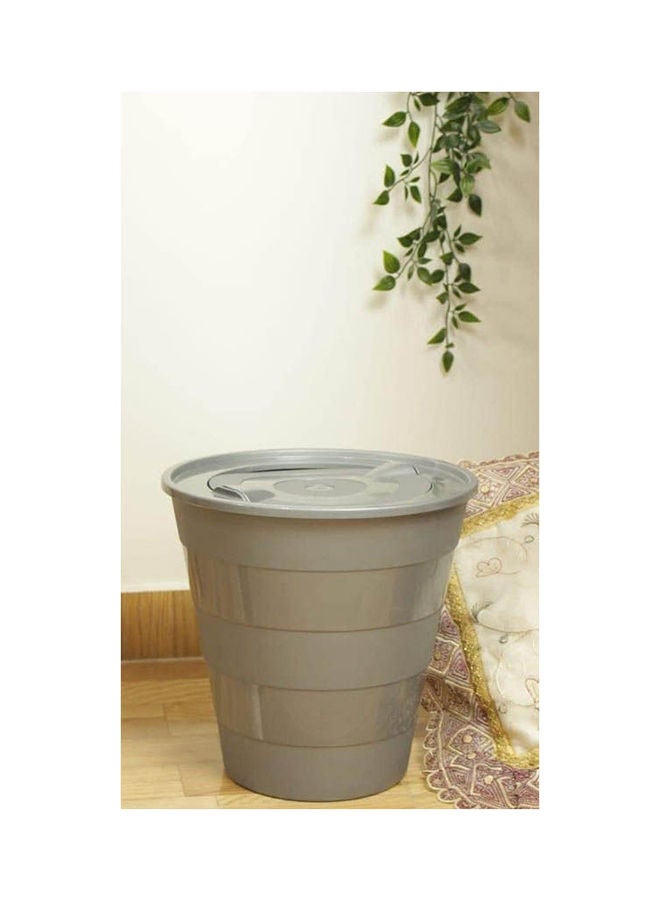 سلة مهملات بلاستيكية مع غطاء دوار 35سم